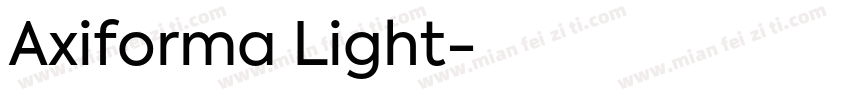 Axiforma Light字体转换
